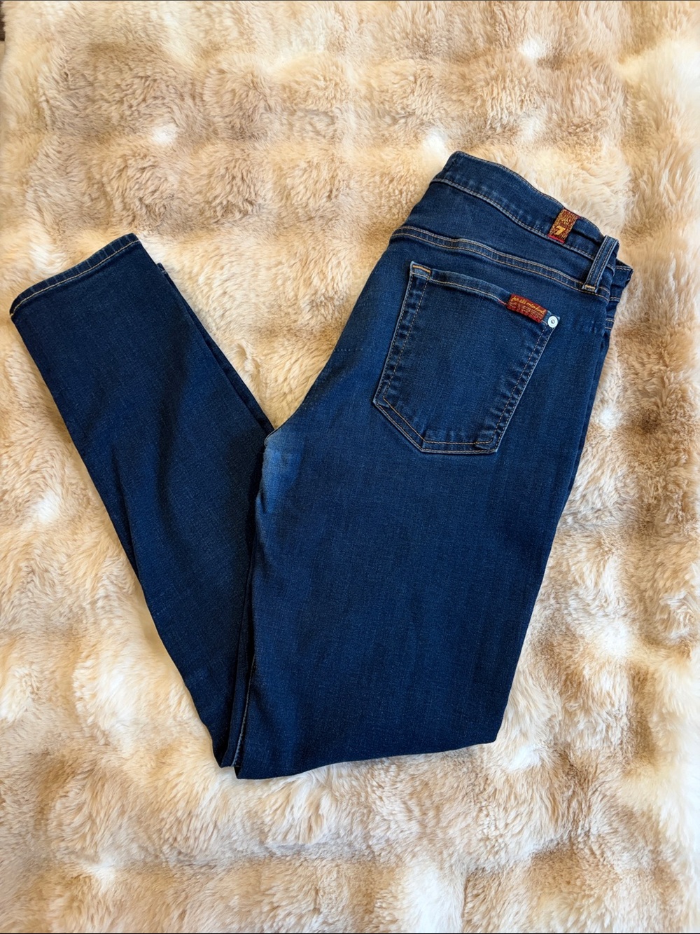 7 for all Mankind the ankle skinny jean size 29 b(lair) denim dark wash - Picture 9 of 9